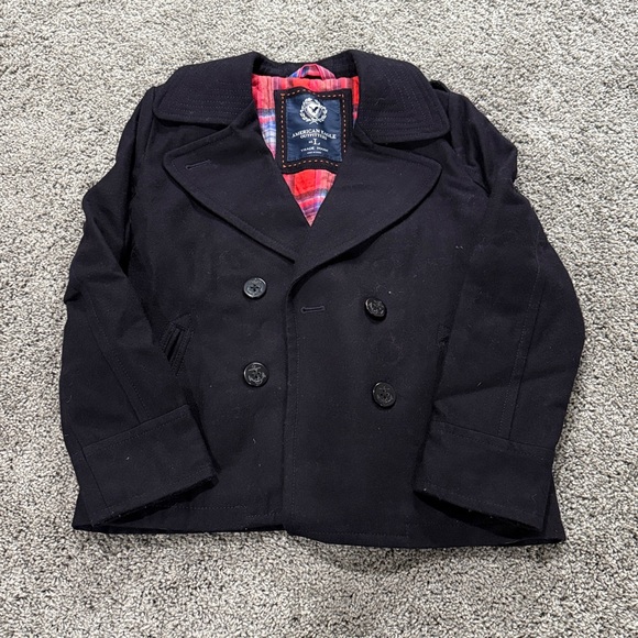 American Eagle Navy Blue Pea-Coat - Picture 1 of 4